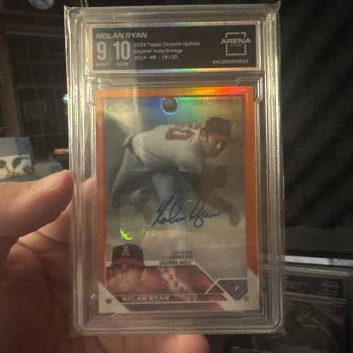 2023 Topps Chrome Update Chrome Legends Auto #NR Nolan Ryan Orange /25 angels