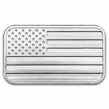 DO NOT LIST 1 oz Silver Bar - American Flag Design 83.84 per troy oz