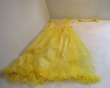Designer Dress Yellow Polyester Vicose Female Adult