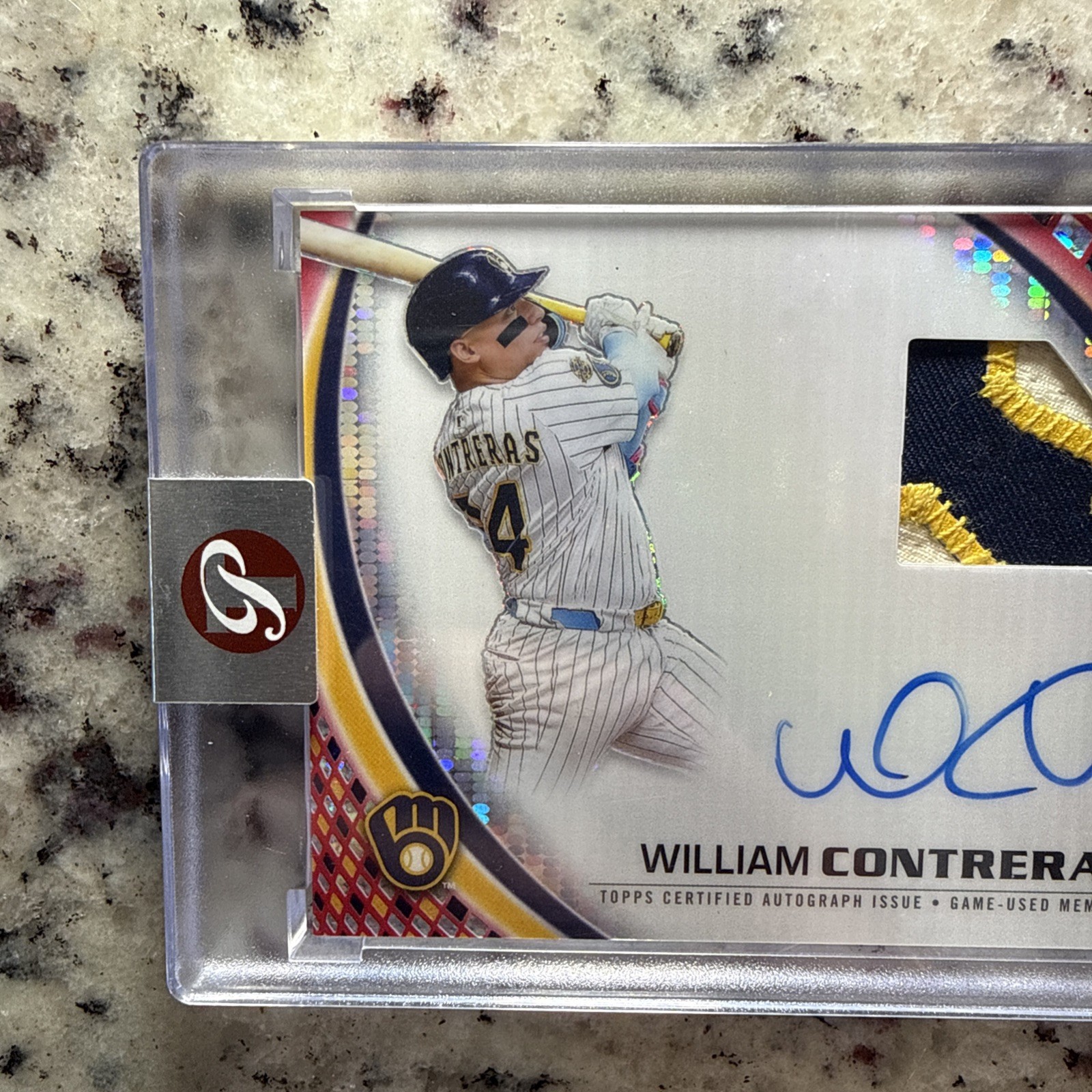 2026 Topps Pristine William Contreras Pristine Pieces Auto Relic /5! Sick Patch! view 8