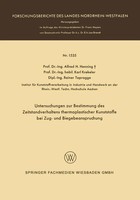 Alfred Hermann Henning | Untersuchungen Zur Bestimmung Des...