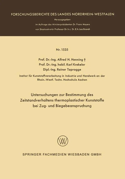 Alfred Hermann Henning | Untersuchungen Zur Bestimmung Des...-image