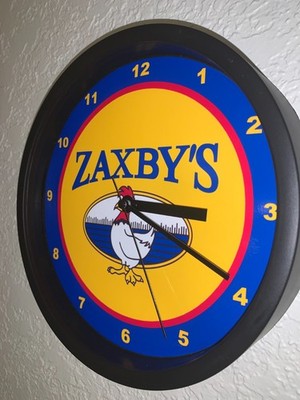 Zaxby's Chicken Restaurant Diner Kitchen Bar Man Cave Advertising Clock Sign