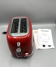2 Slice Wide Slot Toaster - Red