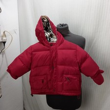 Articolo e5496 giubbotto bambino Burberry rosso, taglia 1 anno, ascelle 37cm, sp