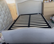 Brunswick Fabric Ottoman Bed Frame Side Lift ottoman Storage Bed Double Kingsize