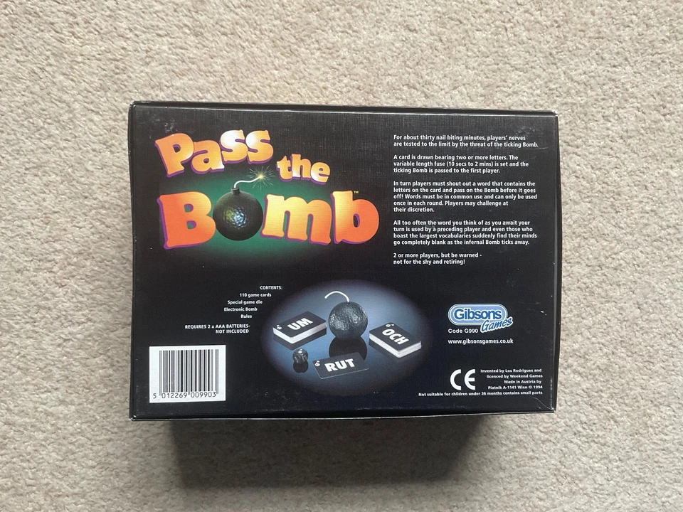 Pass The Bomb Explosive Word Board Game By Gibsons Games -  Complete & Working - Image 2 of 4