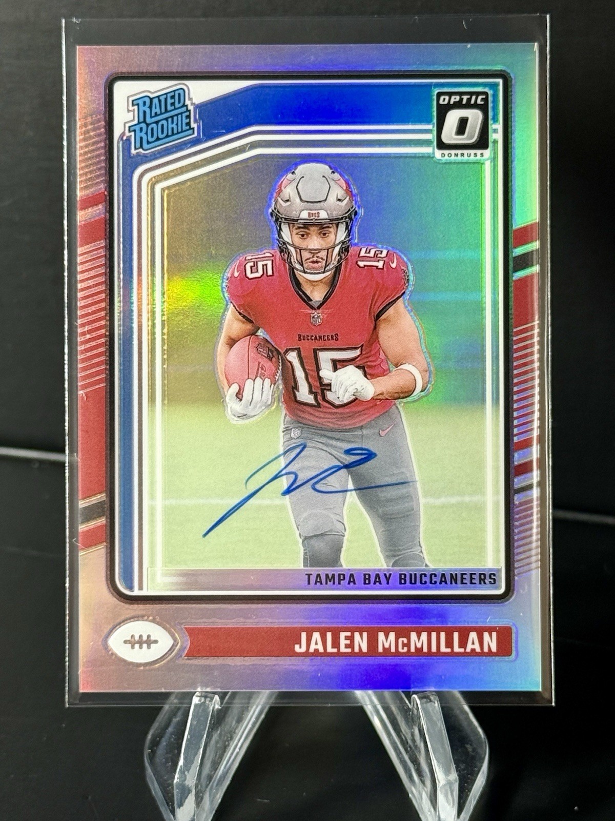 2024 Donruss Optic Jalen McMillan #239 Rated Rookie Holo Auto /150 On Card