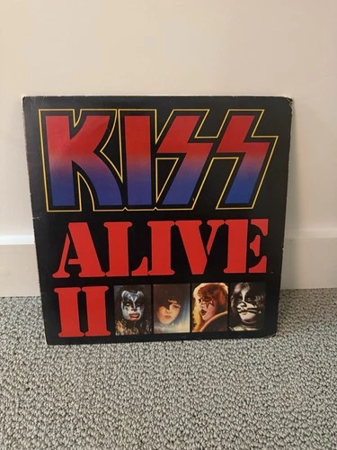 KISS Alive II Live Concert Double Vinyl 2 LP Record Album 1977
