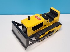 1970s vintage Tiny Tonka Mighty Bulldozer Pressed Steel Construction Toy 4".