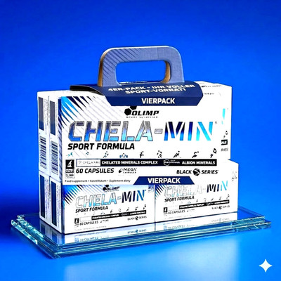 (88,20 /kg)Olimp Chela-Min Sport Chelat+Mineralien - 4 Pack je 60 Kapseln