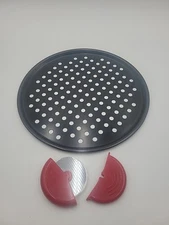 12in Carbon Steel Pizza Crisper and Pizza Slicer With Cover 