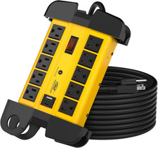 Heavy Duty Power Strip with USB 3.1A ,10-Outlet Metal Surge Protector Power Str