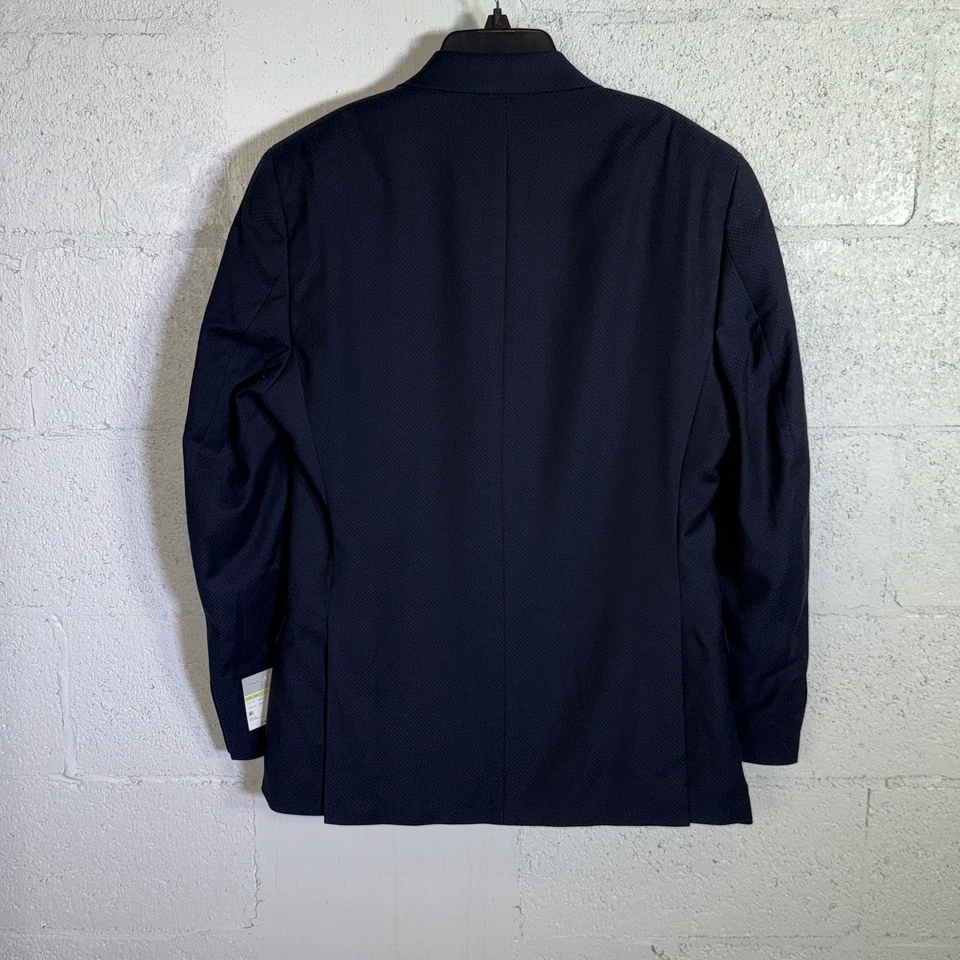 Alfani Men's Slim-Fit Diamond Grid Tuxedo jacket Navy 38R $360 - Изображение 3 из 4