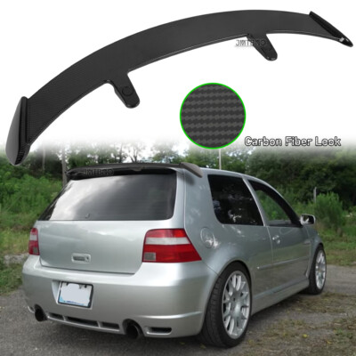 52'' Rear Trunk Spoiler Wing Window Roof Carbon Fiber For VW Golf MK4 GTI 99-06