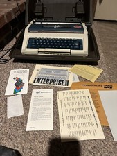 Vintage Smith Corona Typewriter Enterprise II w Case & Original Paperwork VIDEO! thumbnail