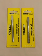 (2) STANLEY YANKEE #68-340 SLOTTED SCREWDRIVER BITS - 30 130 68-030 68-130 - NEW