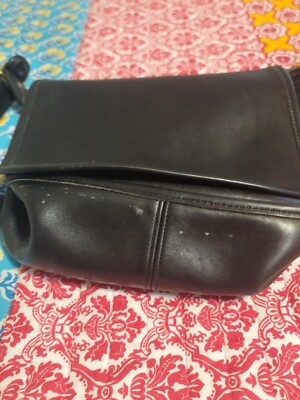 バッグ COACH Vintage Leather Black Shoulder Bag Vintage Coach 9170 Black Leather Cross Shoulder Bag | eBay