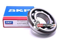 SKF 6207 NR Deep Groove Ball Bearing, Open, No Seals Snap ring 35x72x17 mm