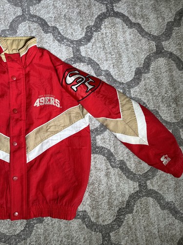 Vintage Red NFL Starter Pro Line San Francisco 49ers Nylon Jacket Size XL 90s - Picture 10 of 19