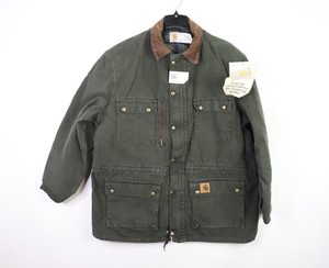 Vintage-New-Carhartt-Mens-XL-Blanket-Lined-Chore-Barn-Jacket-Green-USA-PB1166