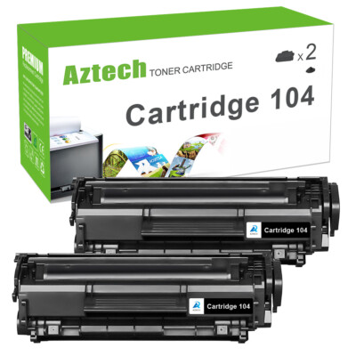 2Pack 104 FX10 Black Toner For Canon 104 Printers ImageClass MF4150 MF4350D D420