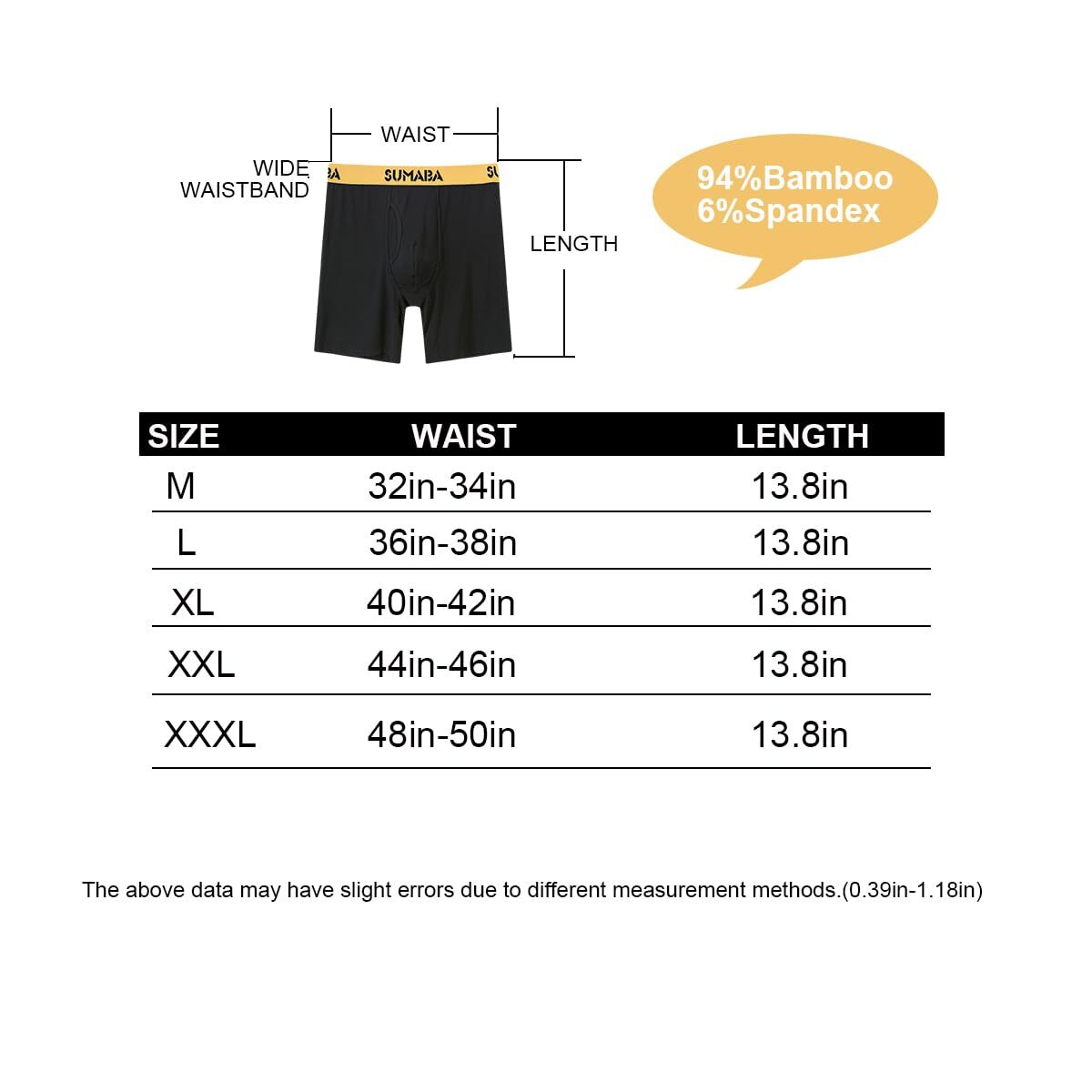 bamboo Men's Underwear Moisture Wicking Bamboo Boxer Briefs Comfy Soft