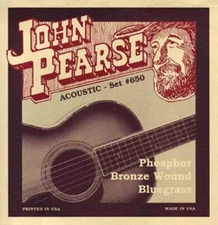 John Pearse P650 Bronze Acoustic Guitar Strings, Medium
