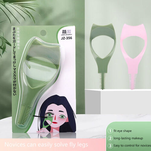 3 In 1 Makeup Mascara Shield Brush Applicator Comb Guide Card Makeup Aid ToDY - Afbeelding 1 van 14