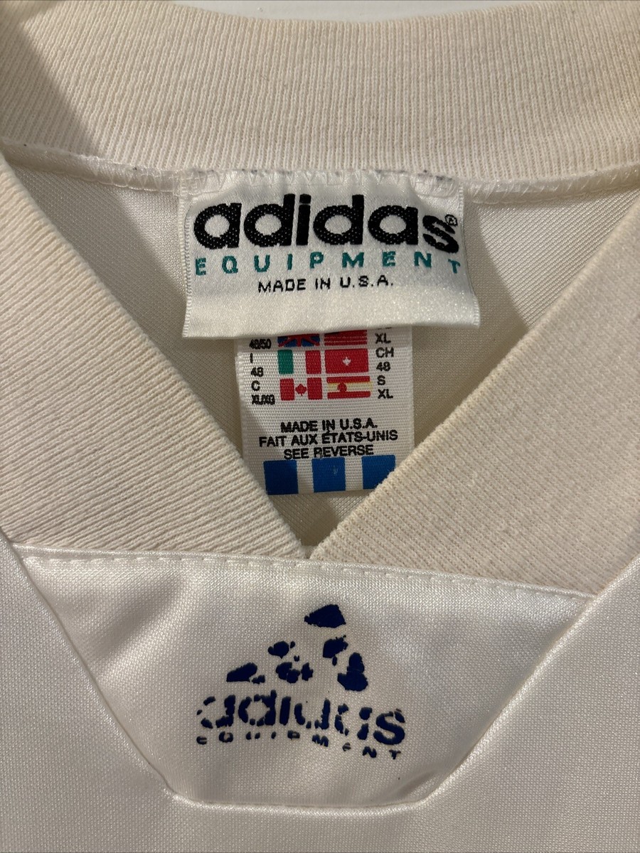 サッカー　1992年アメリカ代表　ユニフォーム　MADE IN USA 1992-93 USMNT HOME KIT XL - ADIDAS - USA MEN'S SOCCER JERSEY X
