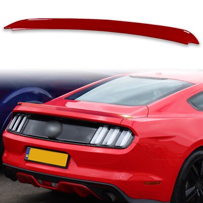 Painted GT350 Style ABS Trunk Spoiler For Ford Mustang S550 Coupe Ruby Red M RR