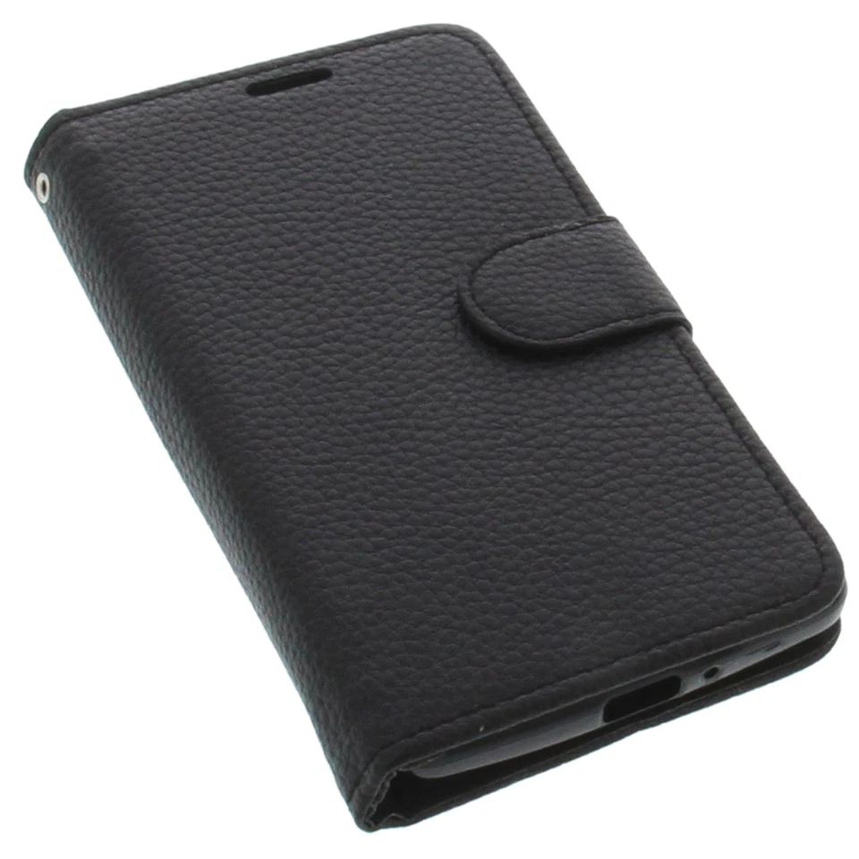 Tasche für TP-Link Neffos C5 Book-Style Schutz Hülle Handytasche Buch Schwarz - Bild 2 von 4