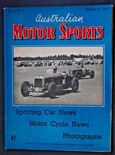 Australian Motor Sports 1947 Mar Lowe Lombard Innis Monoposta Delahaye Delage  V