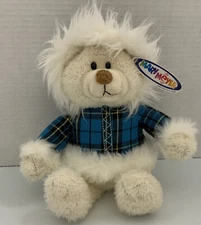 Mary Meyer plush Polar Bear Plaid Jacket White Aqua Blue Stuffed Animal W/Tag
