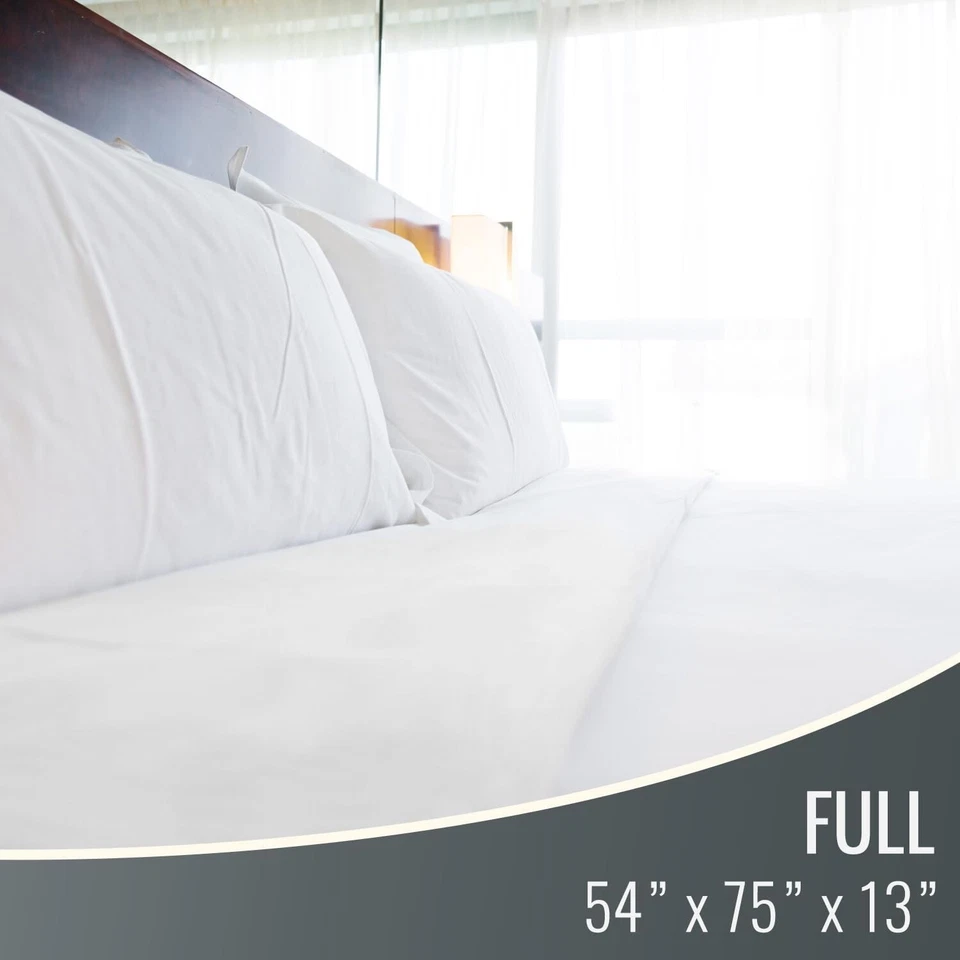 Funda Cama Tamaño Completo Sábana Ajustable Cremallera Plástico Protector Colchón Impermeable Foto 3 de 4