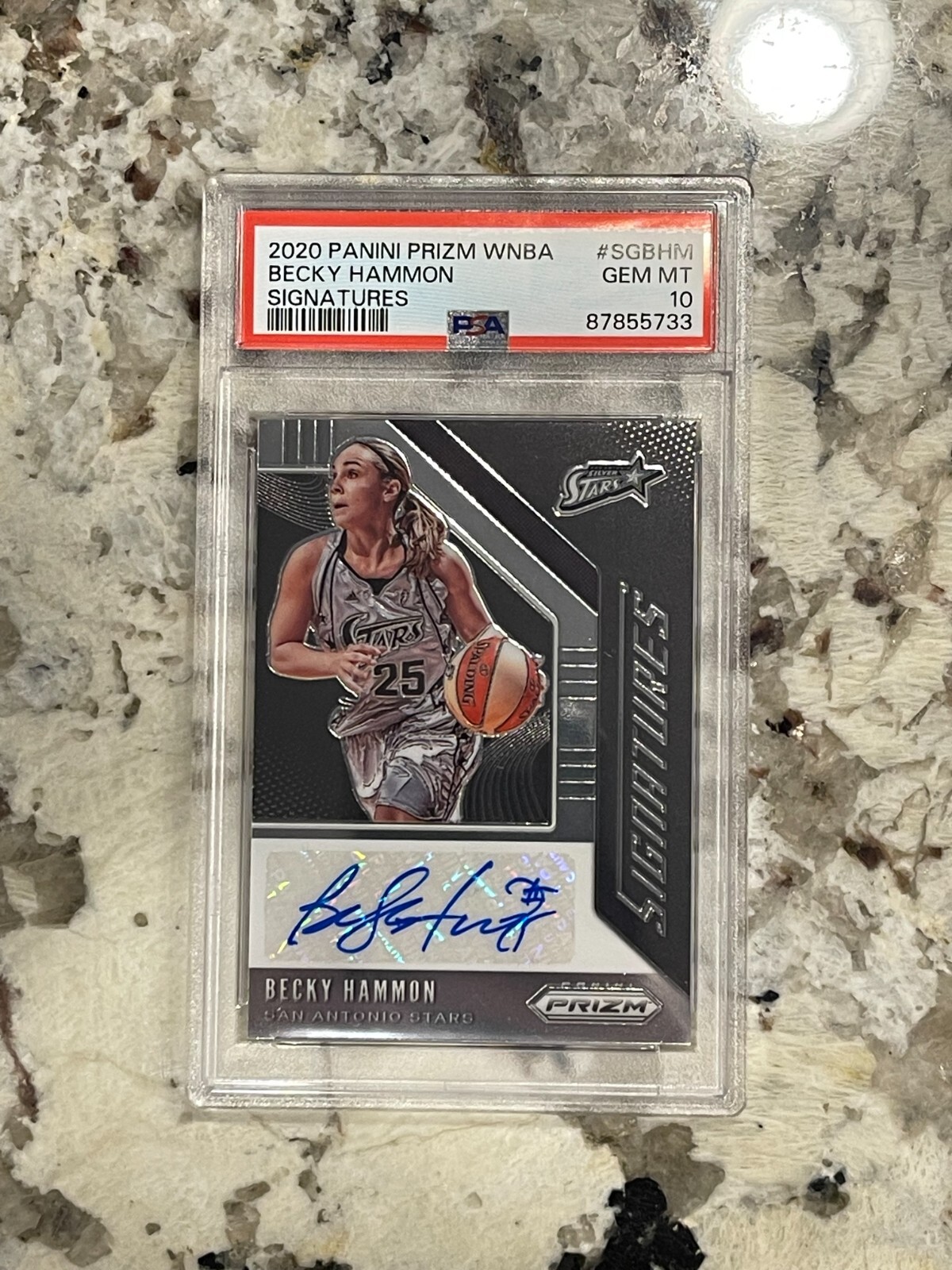 2020 Panini Prizm WNBA Becky Hammon Signatures Auto PSA 10 *733 view 1