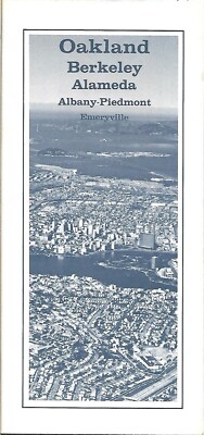 1986 CSAA Road Map OAKLAND BERKELEY ALAMEDA California Piedmont ...