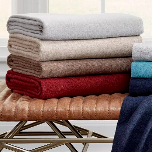 Sferra Renna 100% Cashmere Throw Blanket Bluefin Double Faced