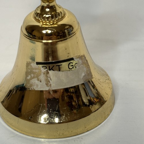 Original Chokin Collection Japanese Metal Hand Bell Peacock on a Branch 18k gold - Picture 3 of 7