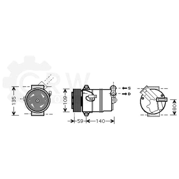 Prasco Kompressor Klimaanlage Passend FüR Opel Astra H Caravan L35 L67 L48-image