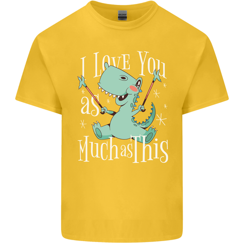 T-Rex I Love You Dinosaur Valentines Day Kids T-Shirt Boys Girls - Picture 63 of 77