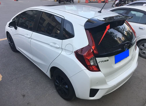 RS Style Spoiler Wing Fit 2014-2019 Honda Fit Jazz Hatchback with Light BLACK - Picture 1 of 4