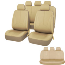 Full Set Car Seat Covers For Toyota Camry Front Rear Cushion Protector Pad Beige