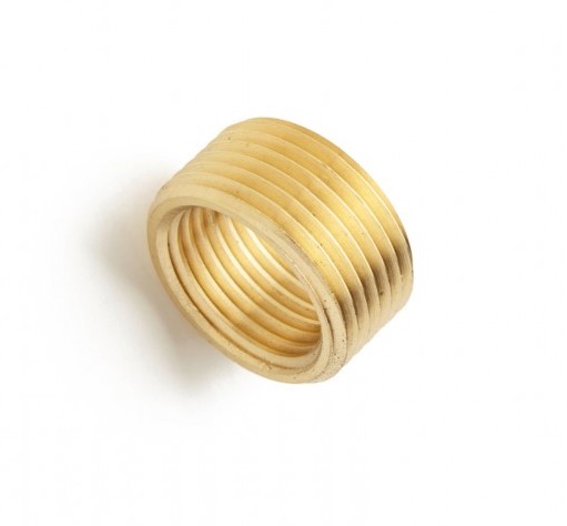 Pneumatic Brass Face Reducer Bushing 1/2" NPT (.840") OD X 1/4" NPT (.540") ID