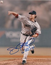 DANIEL BARD   BOSTON RED SOX   ACTION SIGNED 8x10
