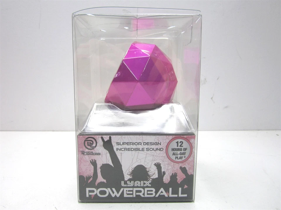 Altavoz inalámbrico Bluetooth Powerball rosa Lyrix (09005) funciona con teléfono/tableta Foto 3 de 4