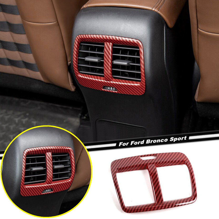 2021-2024 Ford Bronco Sport ABS Red Carbon Rear A/C Vent Cover Trim