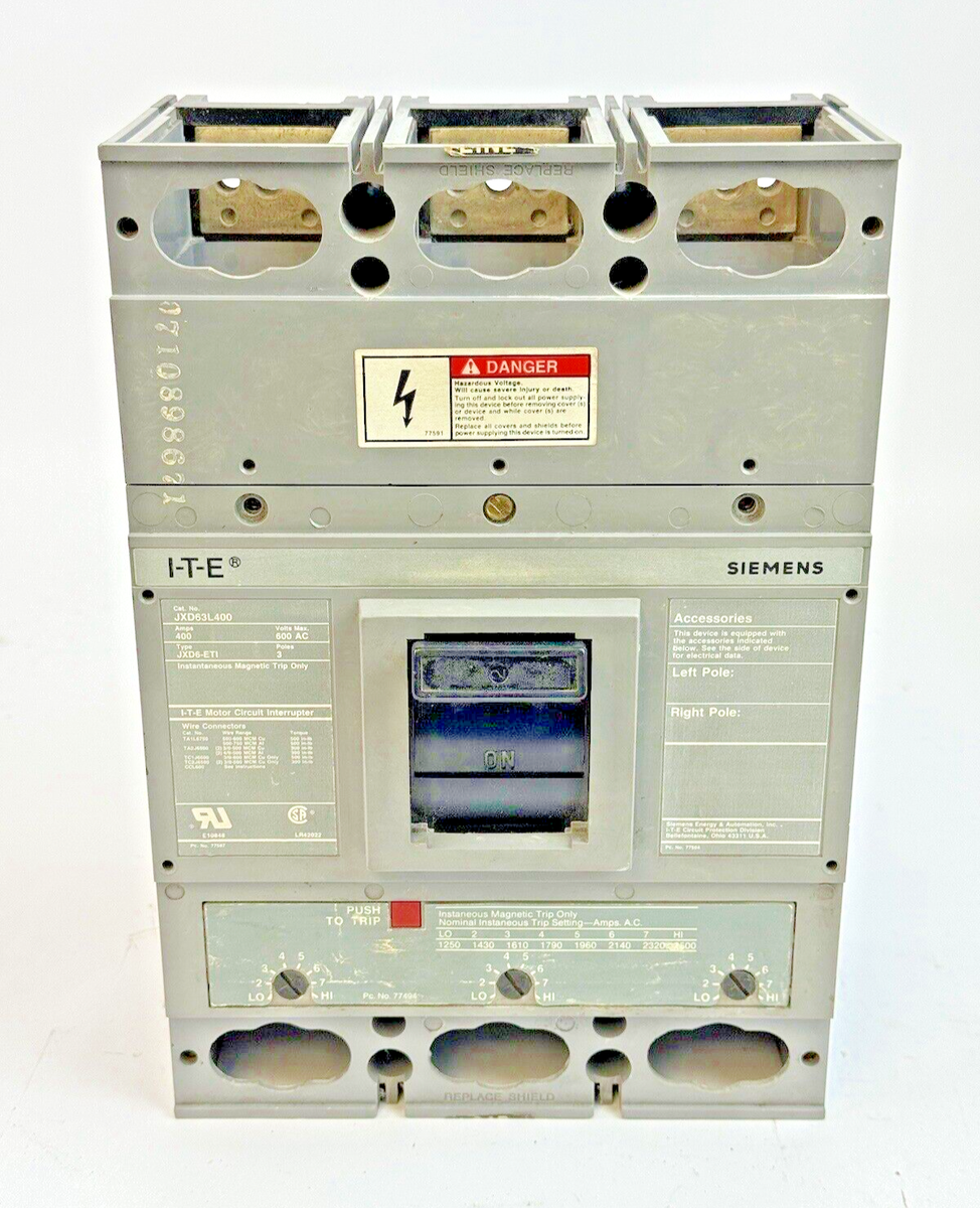 ITE / SIEMENS - JXD63L400 - MAGNETIC TRIP CIRCUIT BREAKER - 400 A