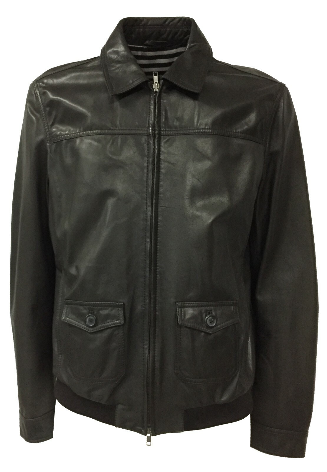 Бомбер от MAURO GRIFONI Herren Leder Dunkelbraun RG732051 100 Сделано В Италии 82590₽