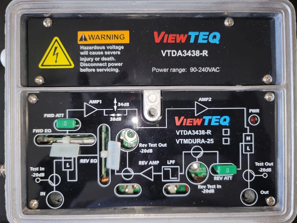ViewTEQ Two Way Broadband Distribution Amplifier 1GHz MDU AMP Model VTMDU-34/38R - Image 2 of 4
